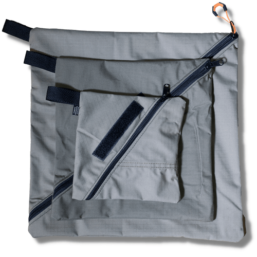 Up-Cycled Utility|Tool |Gear Bags Diagonal Zipper 3 Pack