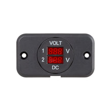 Load image into Gallery viewer, 29mm Panel Mount Dual Volt Meter (9-48Vdc)