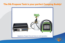 Load image into Gallery viewer, Flame King Portable 5lb Propane Tank LP Cylinder with OPD