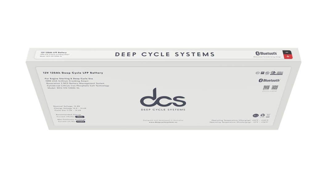 Deep Cycle Systems 120Ah Slimline Deep Cycle LFP Battery