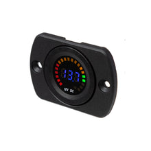 Load image into Gallery viewer, 29mm Panel Mount Digital &amp; LED 12V Meter (10.5-14.7V)