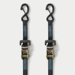 Decked Rachet Straps - standard ratchet straps with DECKED logo - one (1) set of two (2)