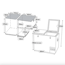 Load image into Gallery viewer, 110L Legacy Smart QC Fridge/Freezer