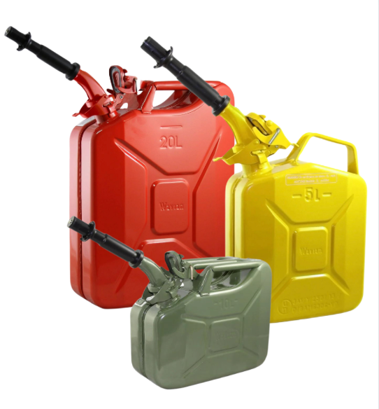 Wavian 3008 Authentic Carb Fuel Jerry Can with Spout, Green, 5.3 Gallon