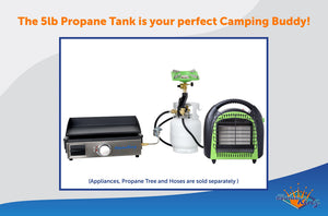 Flame King Portable 5lb Propane Tank LP Cylinder with OPD