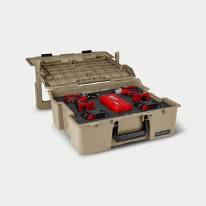 Decked Halfrack 32 - D-co Case - includes one (1) D-co tray - tan with black latches