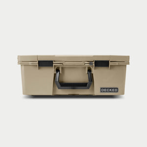 Decked Halfrack 32 - D-co Case - includes one (1) D-co tray - tan with black latches