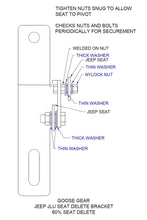 Load image into Gallery viewer, Jeep Wrangler 2018-Present JLU 4 Door - 60% Seat Delete Bracket