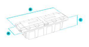 Decked -Full-size pickup truck tool box deep tub - Tundra rail system (22-current)