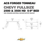 ACS FORGED TONNEAU - RAILS ONLY - Chevrolet
