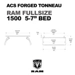 Leitner Designs - ACS FORGED TONNEAU - RAILS ONLY - RAM