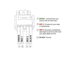 Wiring Diagram - Toyota OEM style bumper light bar switch - Cali Raised LED