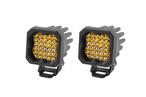 Diode Dynamics - Stage Series C1 LED Pod Sport Yellow Flood Standard ABL (pair)