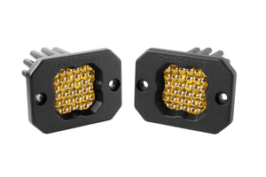 Diode Dynamics - Stage Series C1 LED Pod Pro Yellow Flood Flush ABL (pair)
