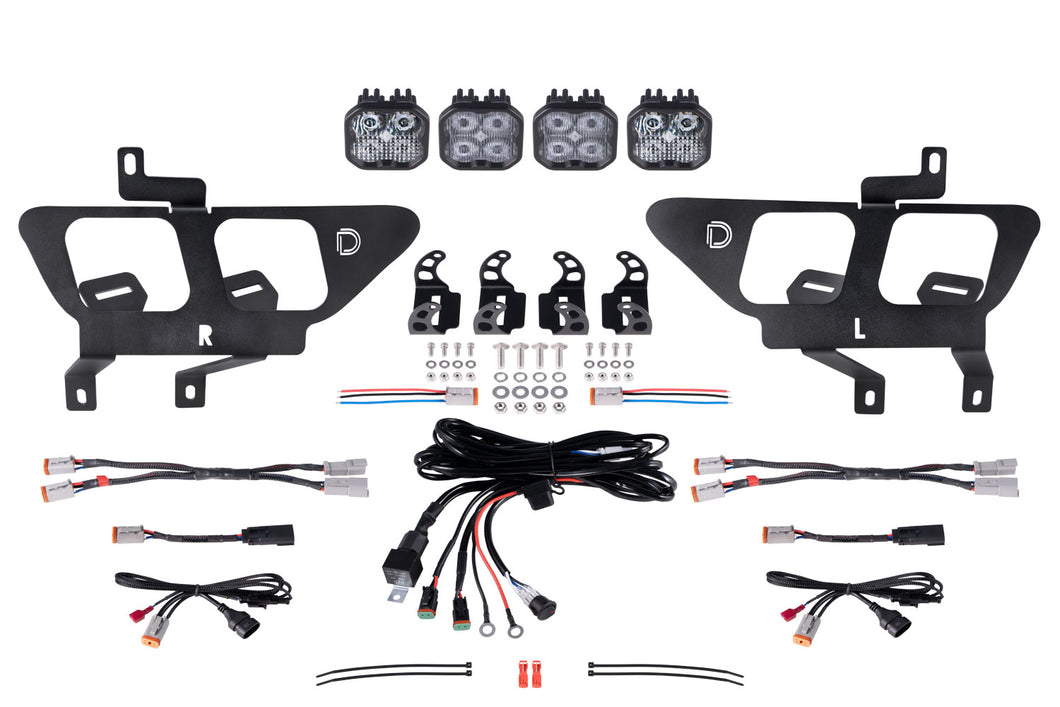 Diode Dynamics - SS3 LED Fog Pocket Kit For 2021-2022 Ford F-150 White Max