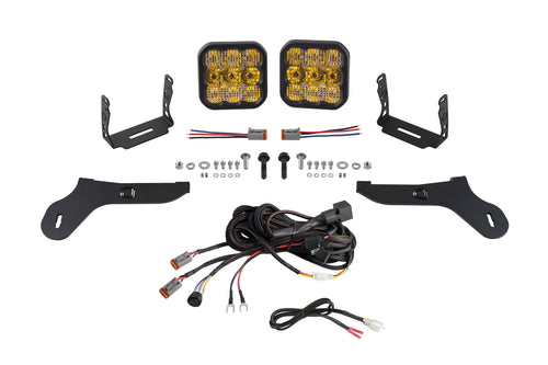 Diode Dynamics - SS5 Bumper LED Pod Light Kit For 2017-2020 Ford Raptor Pro Yellow Combo