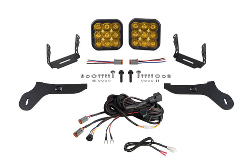 Diode Dynamics - SS5 Bumper LED Pod Light Kit For 2017-2020 Ford Raptor Pro Yellow Driving