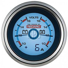 Load image into Gallery viewer, Dual Voltage 52MM Gauge with Optional Current Display - REDARC