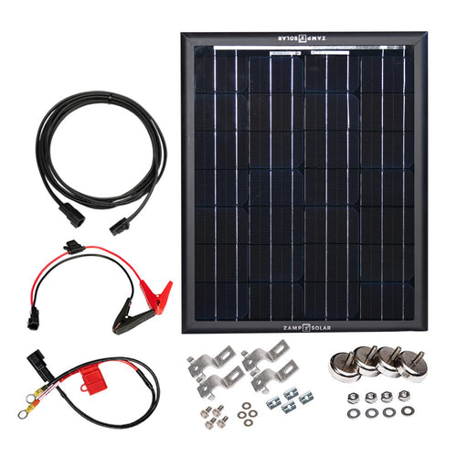 Zamp Solar - OBSIDIAN® SERIES 25 Watt Trickle Charge Solar Panel Kit (Magnetic Mounts)